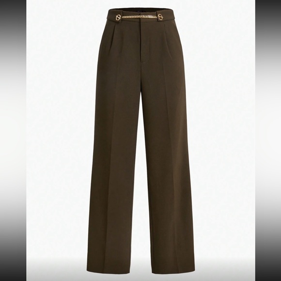MOTF Pants - MOTF Olive Green Wide Leg Tailored Pants Trousers | Size S | NWT